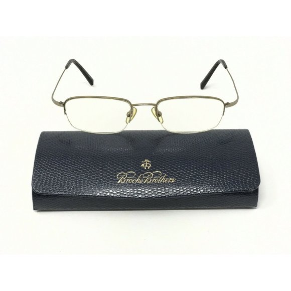 AUTHENTIC BROOKS BROTHERS BB 393 1223T TITANIUM EYEGLASSES SIZE: 50 -18-150 - Picture 1 of 12